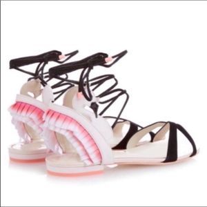Sophia Webster Flamingo Frill Leather Sandals